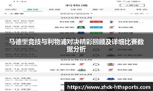马德里竞技与利物浦对决精彩回顾及详细比赛数据分析